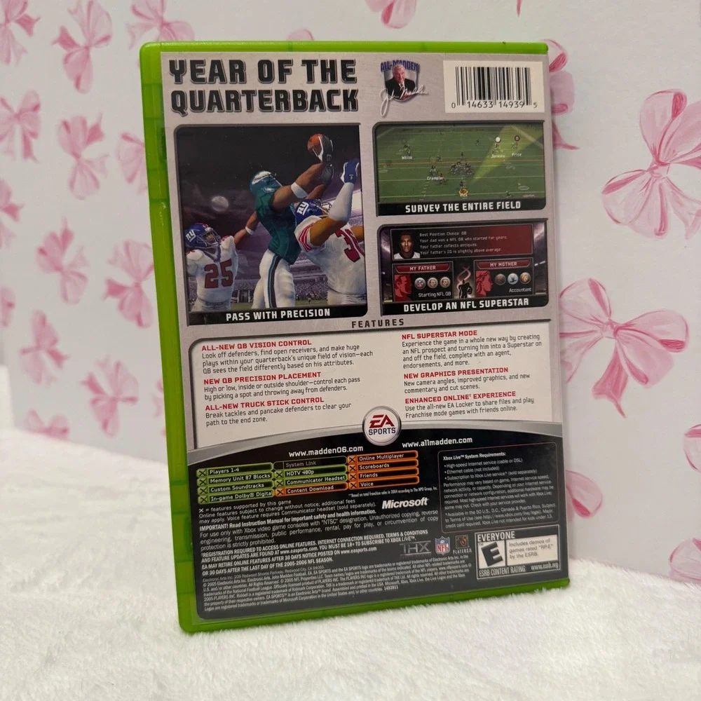 Madden NFL 06 Xbox Video Game Complete with‎ Case and Disc